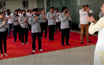 corporate yoga coach